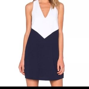 Alice & olivia maya trapeze color block dress xs